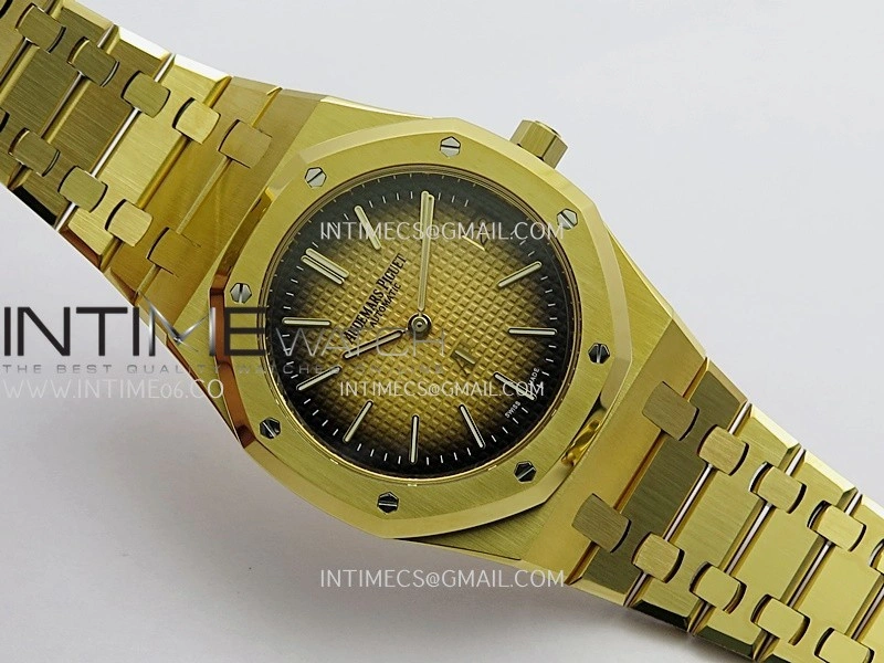 Royal Oak 39mm 16202 50th YG ZF 1:1 Best Edition YG Smoked Dial On YG Bracelet A7121