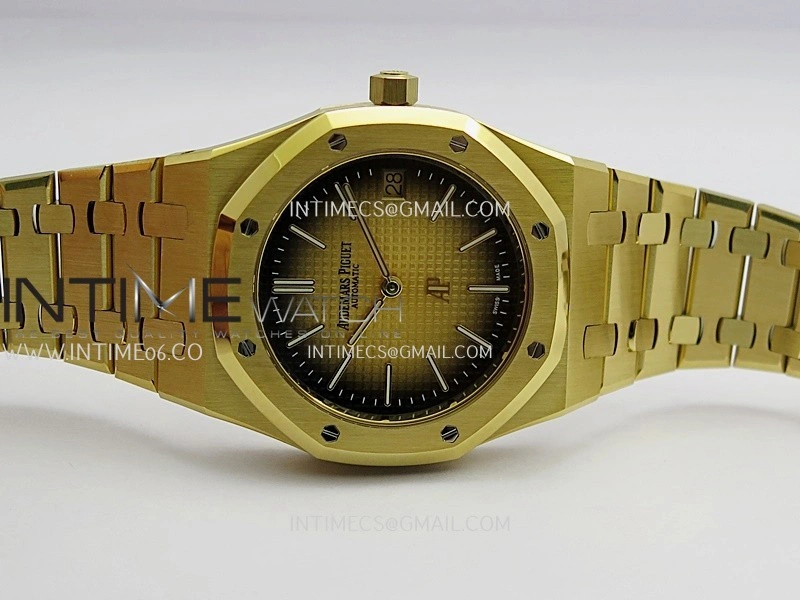 Royal Oak 39mm 16202 50th YG ZF 1:1 Best Edition YG Smoked Dial On YG Bracelet A7121
