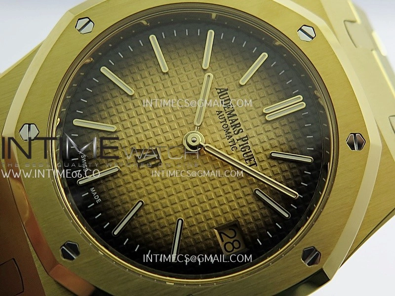 Royal Oak 39mm 16202 50th YG ZF 1:1 Best Edition YG Smoked Dial On YG Bracelet A7121