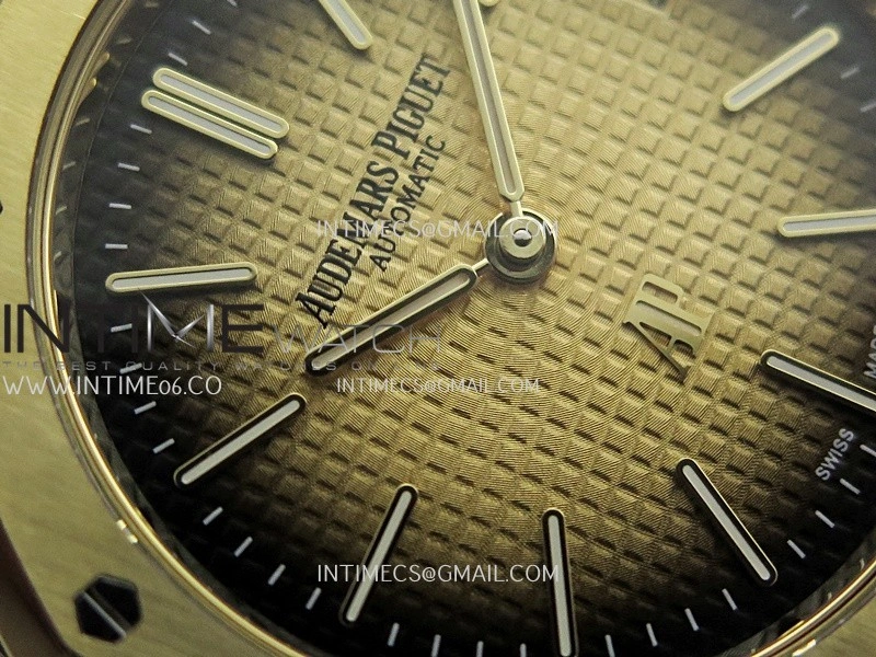 Royal Oak 39mm 16202 50th YG ZF 1:1 Best Edition YG Smoked Dial On YG Bracelet A7121