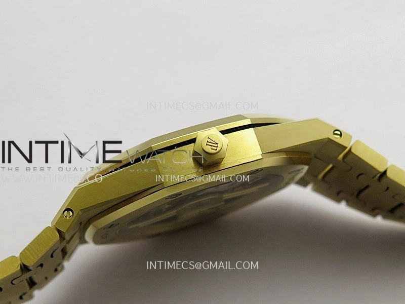 Royal Oak 39mm 16202 50th YG ZF 1:1 Best Edition YG Smoked Dial On YG Bracelet A7121