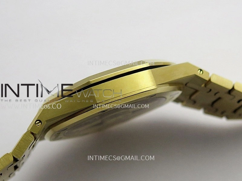 Royal Oak 39mm 16202 50th YG ZF 1:1 Best Edition YG Smoked Dial On YG Bracelet A7121