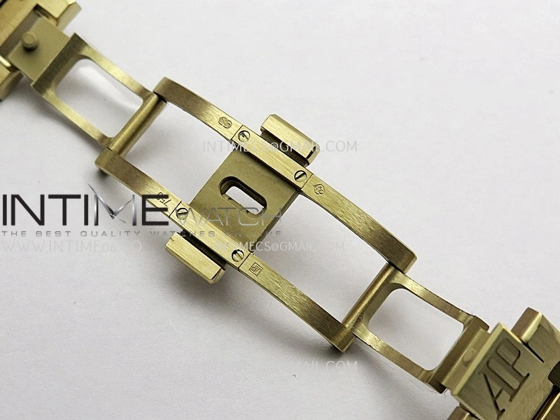 Royal Oak 39mm 16202 50th YG ZF 1:1 Best Edition YG Smoked Dial On YG Bracelet A7121
