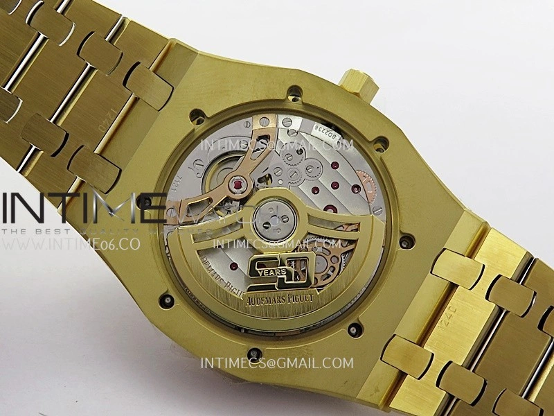 Royal Oak 39mm 16202 50th YG ZF 1:1 Best Edition YG Smoked Dial On YG Bracelet A7121