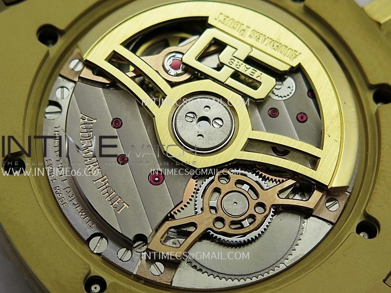 Royal Oak 39mm 16202 50th YG ZF 1:1 Best Edition YG Smoked Dial On YG Bracelet A7121
