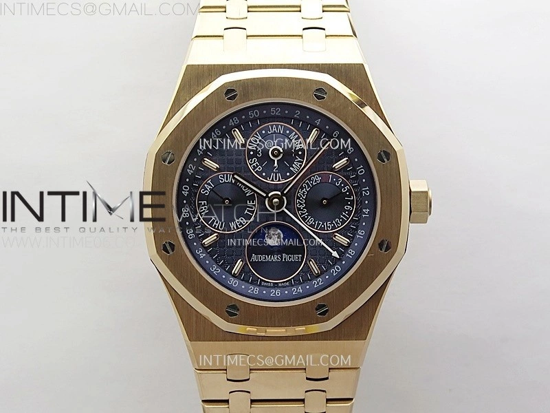 Royal Oak 41mm Complicated 26574 RG BBS Best Edition Blue Dial on RG Bracelet A5134