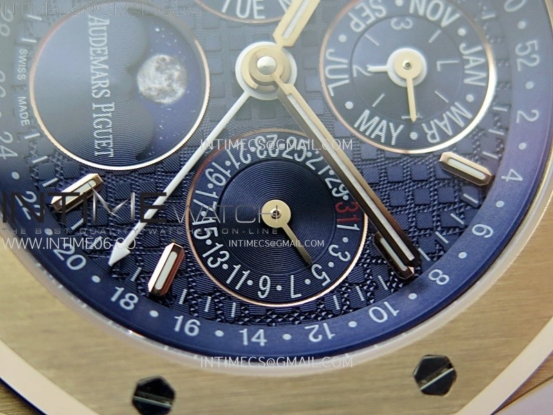 Royal Oak 41mm Complicated 26574 RG BBS Best Edition Blue Dial on RG Bracelet A5134