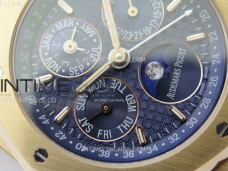 Royal Oak 41mm Complicated 26574 RG BBS Best Edition Blue Dial on RG Bracelet A5134