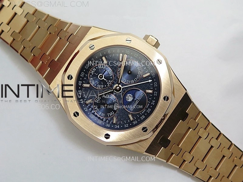 Royal Oak 41mm Complicated 26574 RG BBS Best Edition Blue Dial on RG Bracelet A5134