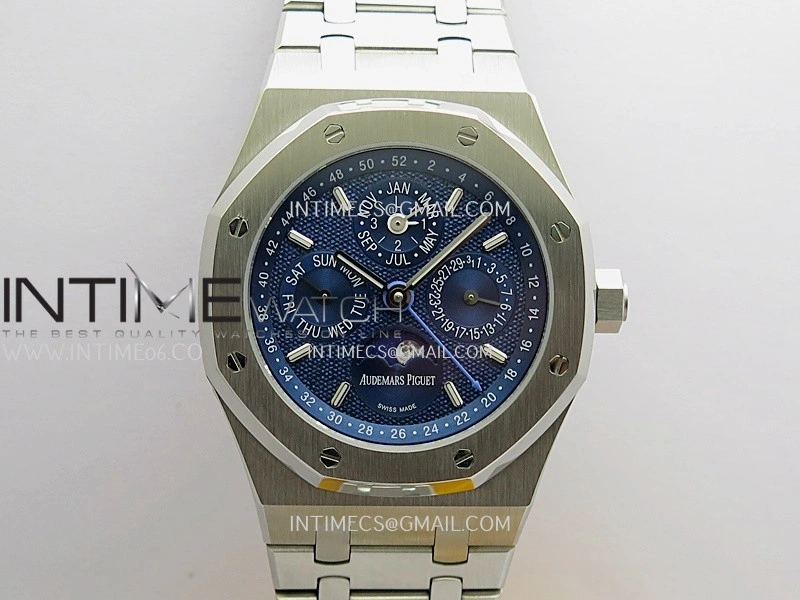 Royal Oak 41mm Complicated 26574 SS BBS Best Edition Blue Dial On SS Bracelet A5134