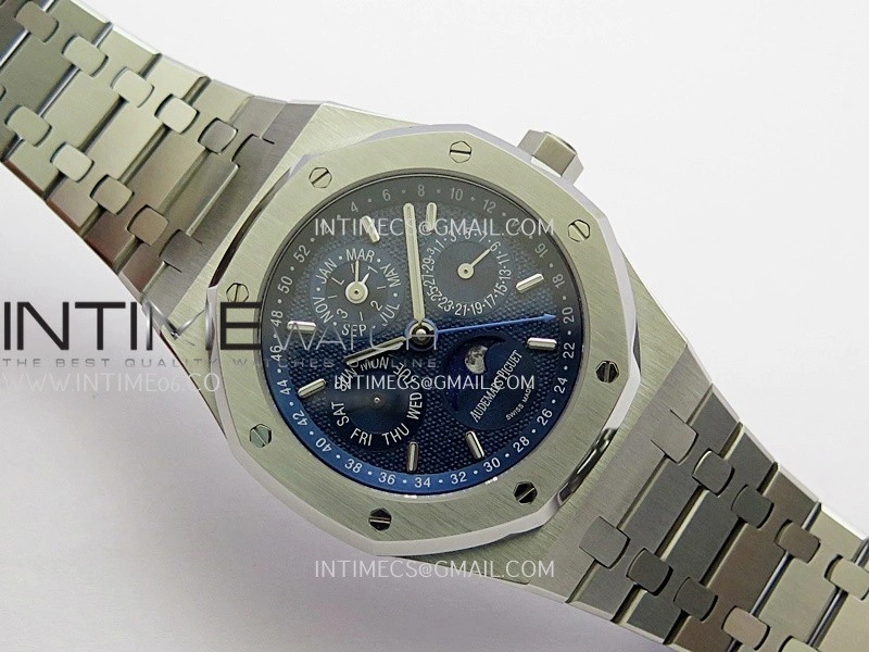 Royal Oak 41mm Complicated 26574 SS BBS Best Edition Blue Dial On SS Bracelet A5134