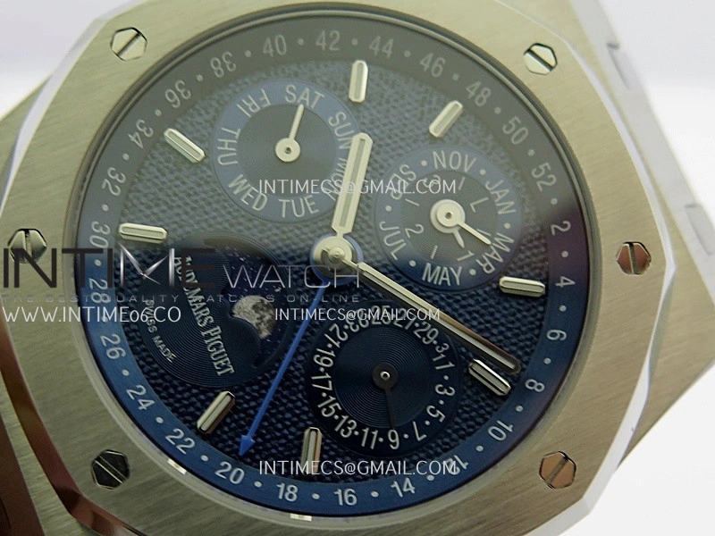 Royal Oak 41mm Complicated 26574 SS BBS Best Edition Blue Dial On SS Bracelet A5134