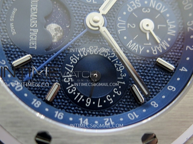 Royal Oak 41mm Complicated 26574 SS BBS Best Edition Blue Dial On SS Bracelet A5134