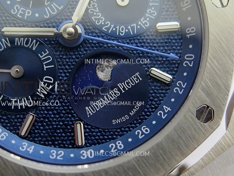 Royal Oak 41mm Complicated 26574 SS BBS Best Edition Blue Dial On SS Bracelet A5134