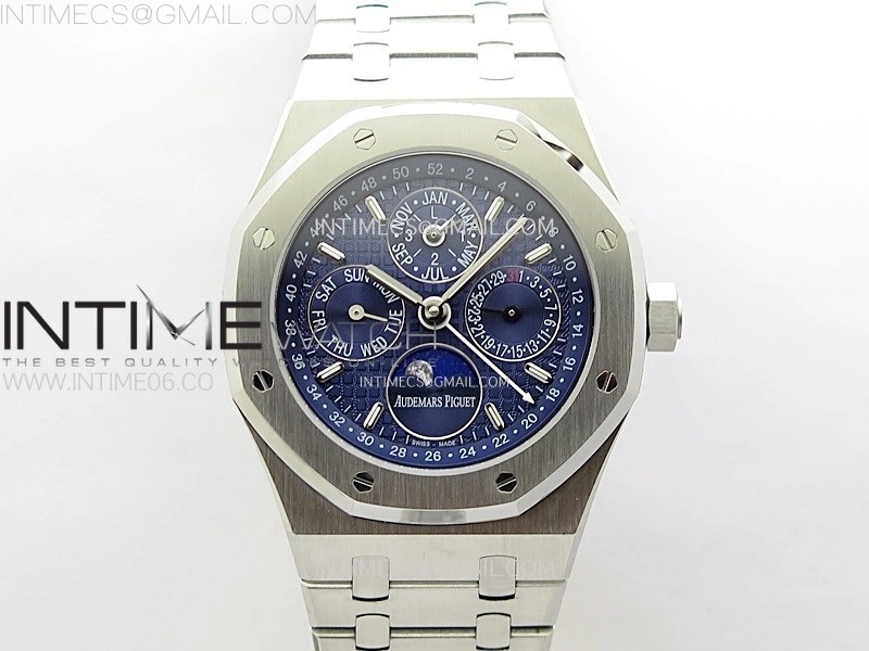 Royal Oak 41mm Complicated 26574 SS BBS Best Edition Blue Dial on SS Bracelet A5134