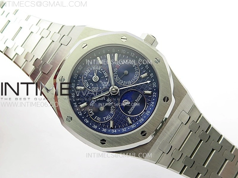 Royal Oak 41mm Complicated 26574 SS BBS Best Edition Blue Dial on SS Bracelet A5134