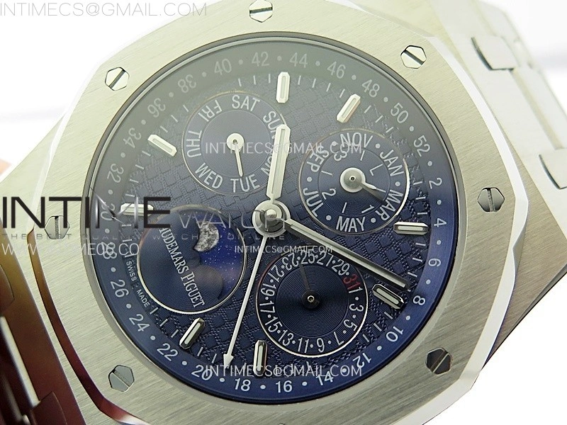 Royal Oak 41mm Complicated 26574 SS BBS Best Edition Blue Dial on SS Bracelet A5134