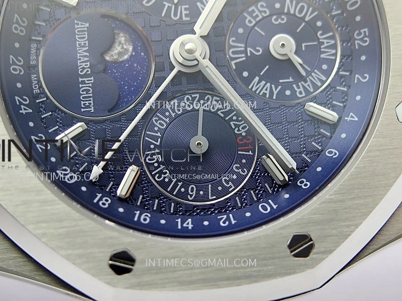 Royal Oak 41mm Complicated 26574 SS BBS Best Edition Blue Dial on SS Bracelet A5134