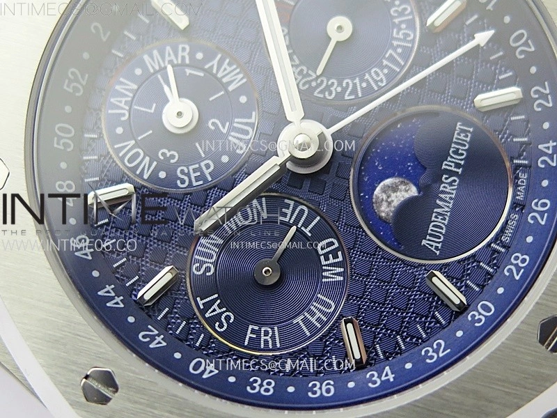 Royal Oak 41mm Complicated 26574 SS BBS Best Edition Blue Dial on SS Bracelet A5134