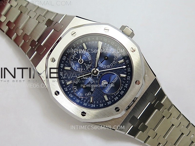 Royal Oak 41mm Complicated 26574 SS BBS Best Edition Blue Dial on SS Bracelet A5134