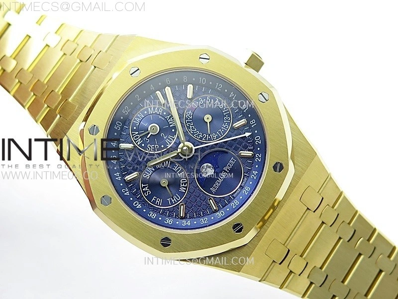 Royal Oak 41mm Complicated 26574 YG BBS Best Edition Blue Dial on YG Bracelet A5134