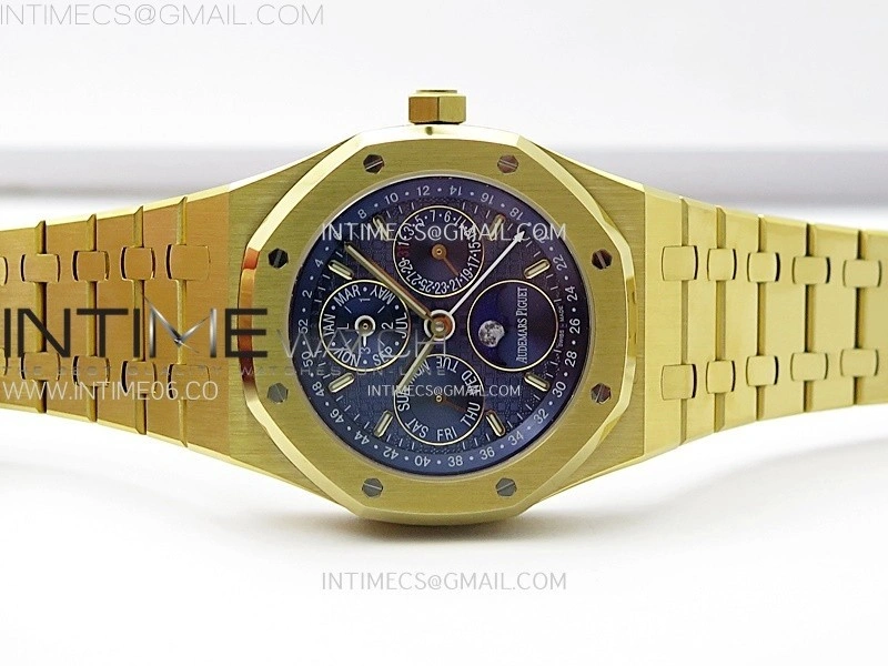 Royal Oak 41mm Complicated 26574 YG BBS Best Edition Blue Dial on YG Bracelet A5134