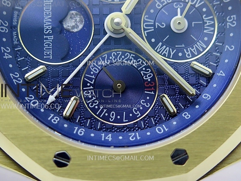 Royal Oak 41mm Complicated 26574 YG BBS Best Edition Blue Dial on YG Bracelet A5134