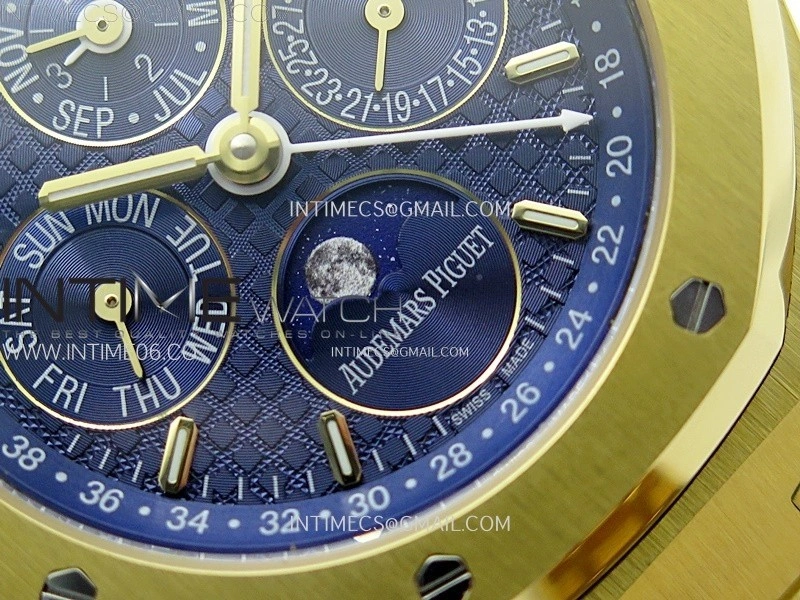 Royal Oak 41mm Complicated 26574 YG BBS Best Edition Blue Dial on YG Bracelet A5134