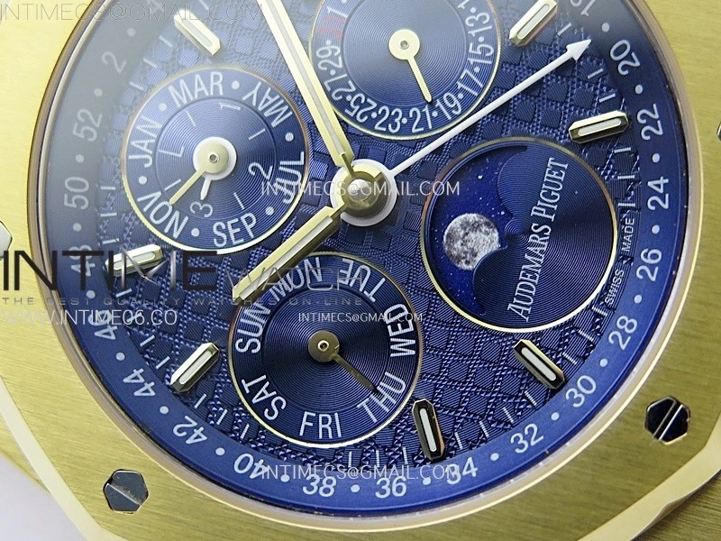 Royal Oak 41mm Complicated 26574 YG BBS Best Edition Blue Dial on YG Bracelet A5134