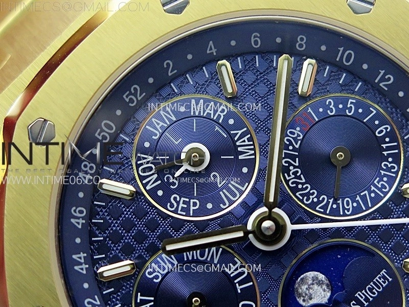 Royal Oak 41mm Complicated 26574 YG BBS Best Edition Blue Dial on YG Bracelet A5134