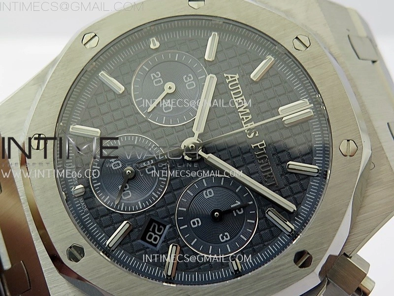 Royal Oak Chrono 26331ST SS IPF 1:1 Best Edition Dark Blue Dial on SS Bracelet A7750