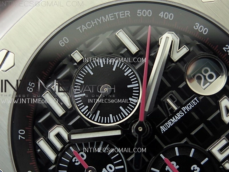 Royal Oak Offshore 42mm SS TKF Best Edition Black Dial on Black Leather Strap A3126