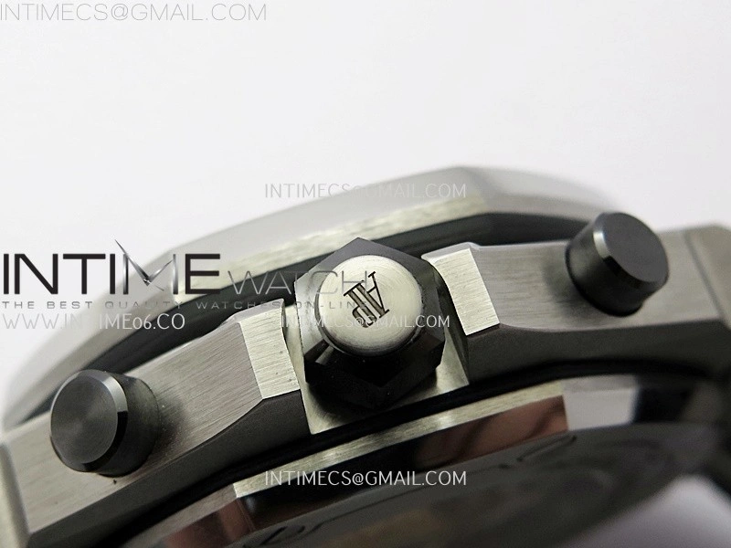 Royal Oak Offshore 42mm SS TKF Best Edition Black Dial on Black Leather Strap A3126