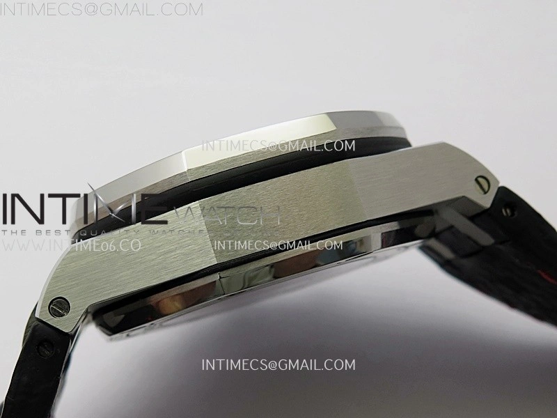 Royal Oak Offshore 42mm SS TKF Best Edition Black Dial on Black Leather Strap A3126