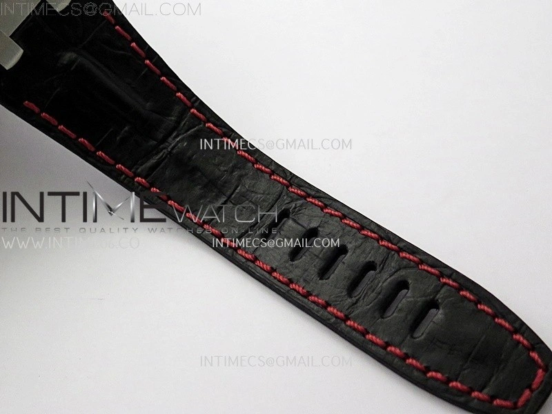 Royal Oak Offshore 42mm SS TKF Best Edition Black Dial on Black Leather Strap A3126