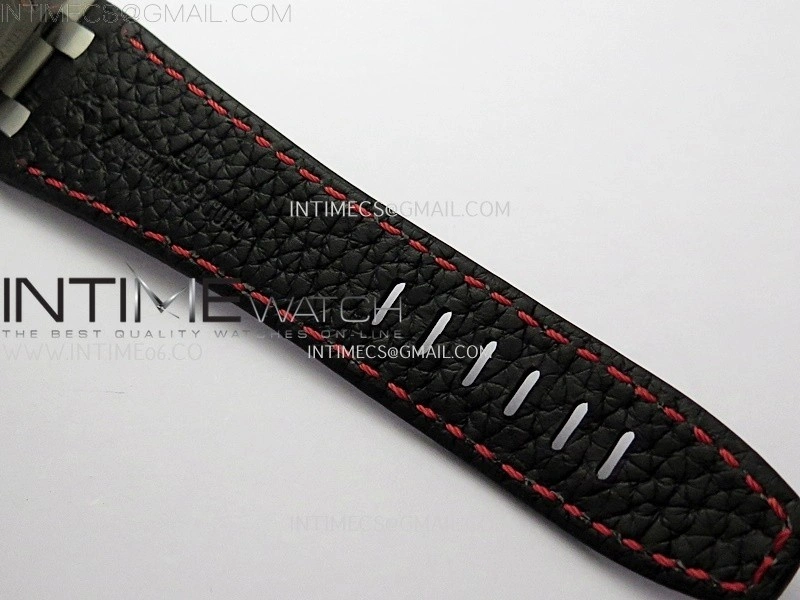 Royal Oak Offshore 42mm SS TKF Best Edition Black Dial on Black Leather Strap A3126