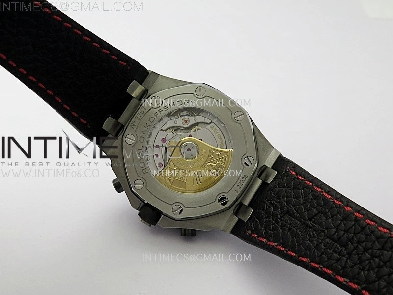 Royal Oak Offshore 42mm SS TKF Best Edition Black Dial on Black Leather Strap A3126