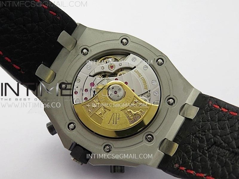 Royal Oak Offshore 42mm SS TKF Best Edition Black Dial on Black Leather Strap A3126