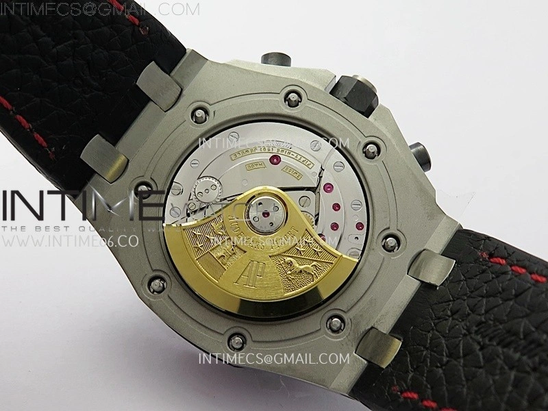 Royal Oak Offshore 42mm SS TKF Best Edition Black Dial on Black Leather Strap A3126