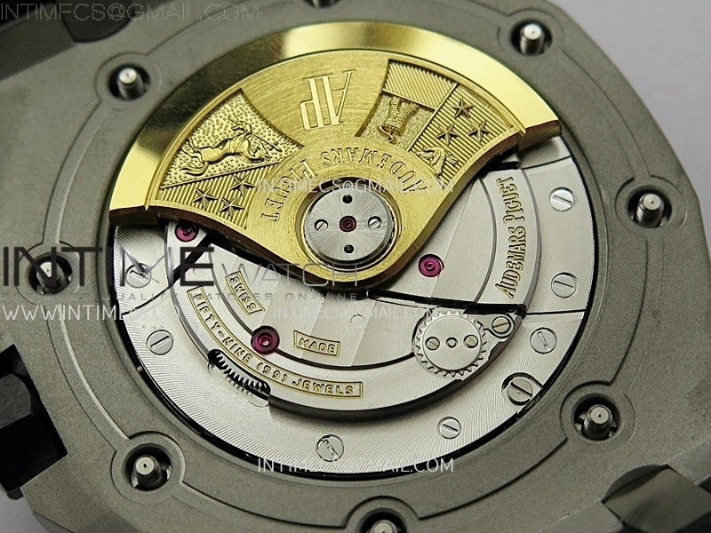 Royal Oak Offshore 42mm SS TKF Best Edition Black Dial on Black Leather Strap A3126