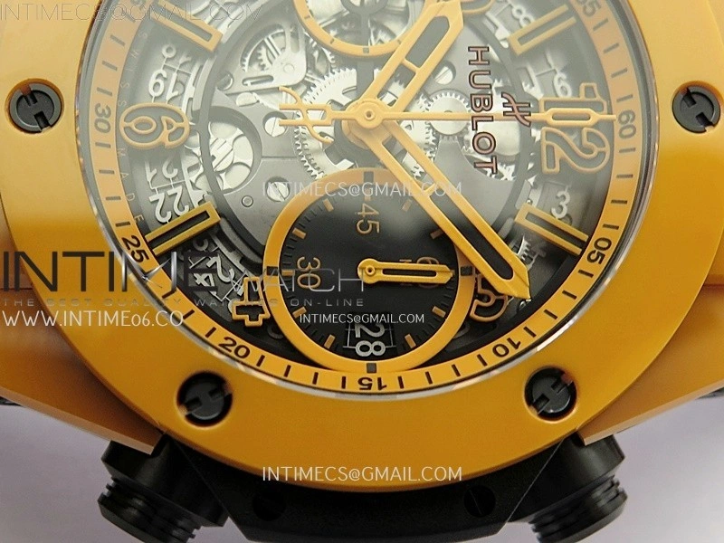 Hublot Big Bang Unico 42mm Real Orange Ceramic BBF 1:1 Best Edition Skeleton Dial on Orange Rubber Strap A1280