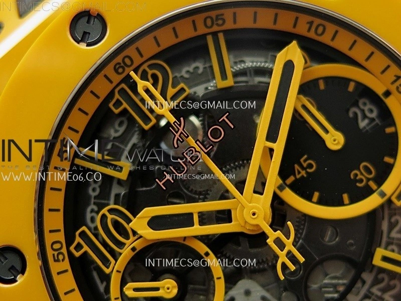 Hublot Big Bang Unico 42mm Real Orange Ceramic BBF 1:1 Best Edition Skeleton Dial on Orange Rubber Strap A1280