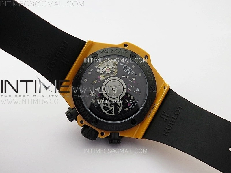 Hublot Big Bang Unico 42mm Real Orange Ceramic BBF 1:1 Best Edition Skeleton Dial on Orange Rubber Strap A1280