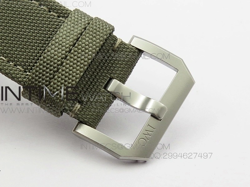 Big Pilot Real PR 48mm IW501902 Real Ceramic AZF 1:1 Best Edition on Green Nylon Strap A51111