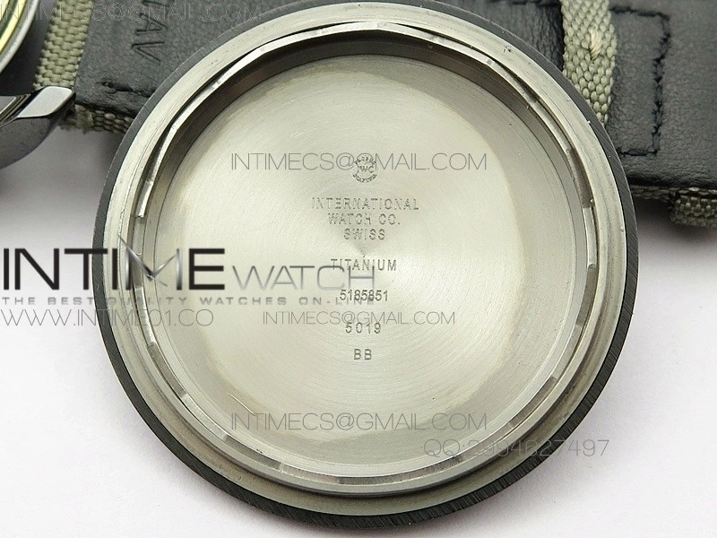 Big Pilot Real PR 48mm IW501902 Real Ceramic AZF 1:1 Best Edition on Green Nylon Strap A51111