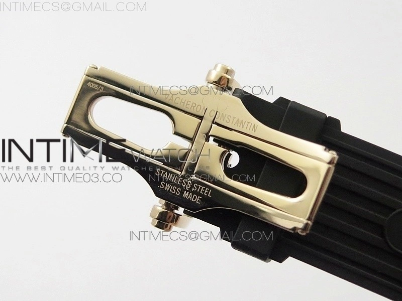 Overseas Dual Time Power Reserve RG TWA Best Edition Black Dial on Black Rubber Strap A1222