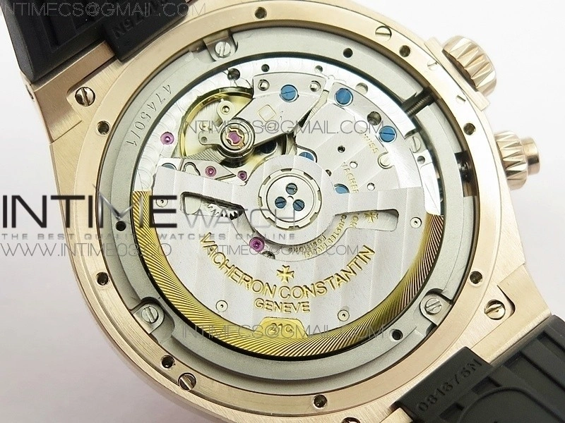 Overseas Dual Time Power Reserve RG TWA Best Edition Black Dial on Black Rubber Strap A1222