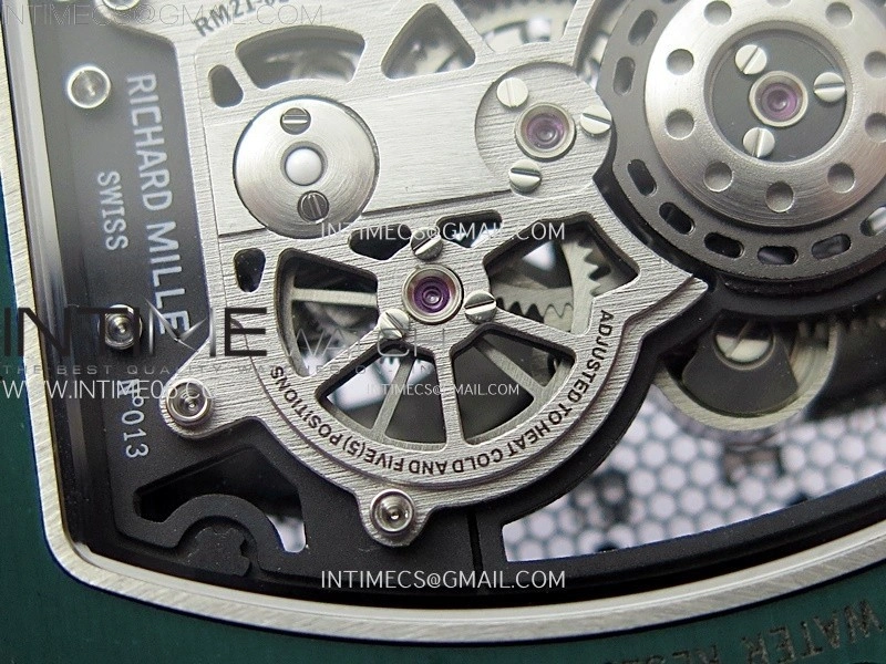 RM021-02 Real Tourbillon Black Carbon RMF Best Edition Skeleton Dial on Orange Rubber Strap