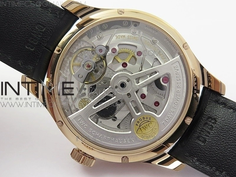 Portuguese Real PR Real Annual Calendar IW503501 RG AZF 1:1 Best Edition White Dial on Brown Leather Strap A52850