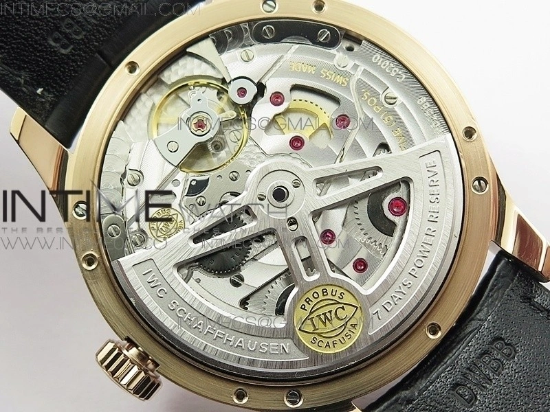 Portuguese Real PR Real Annual Calendar IW503501 RG AZF 1:1 Best Edition White Dial on Brown Leather Strap A52850